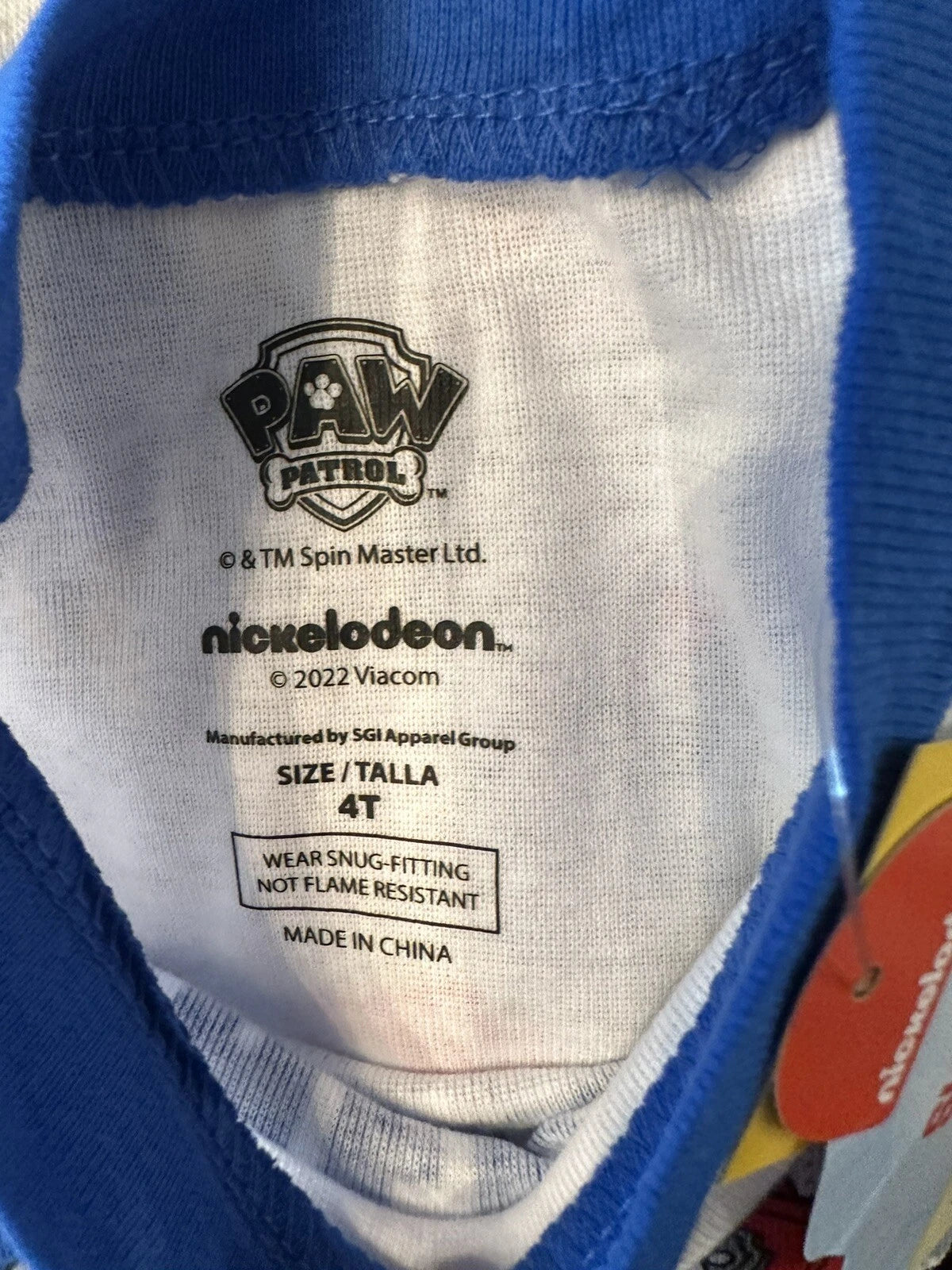 FREE SHIPPING 4T: Paw Patrol Boys Pajama Set 4-Piece Cotton Set Grey NEW