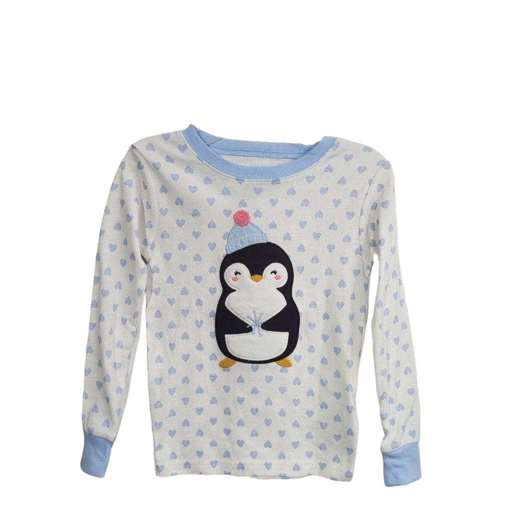 NEW Carter's 4-Piece 100% Cotton Snug Fit Pajama Set Toddler 5T Blue Penguin Boy