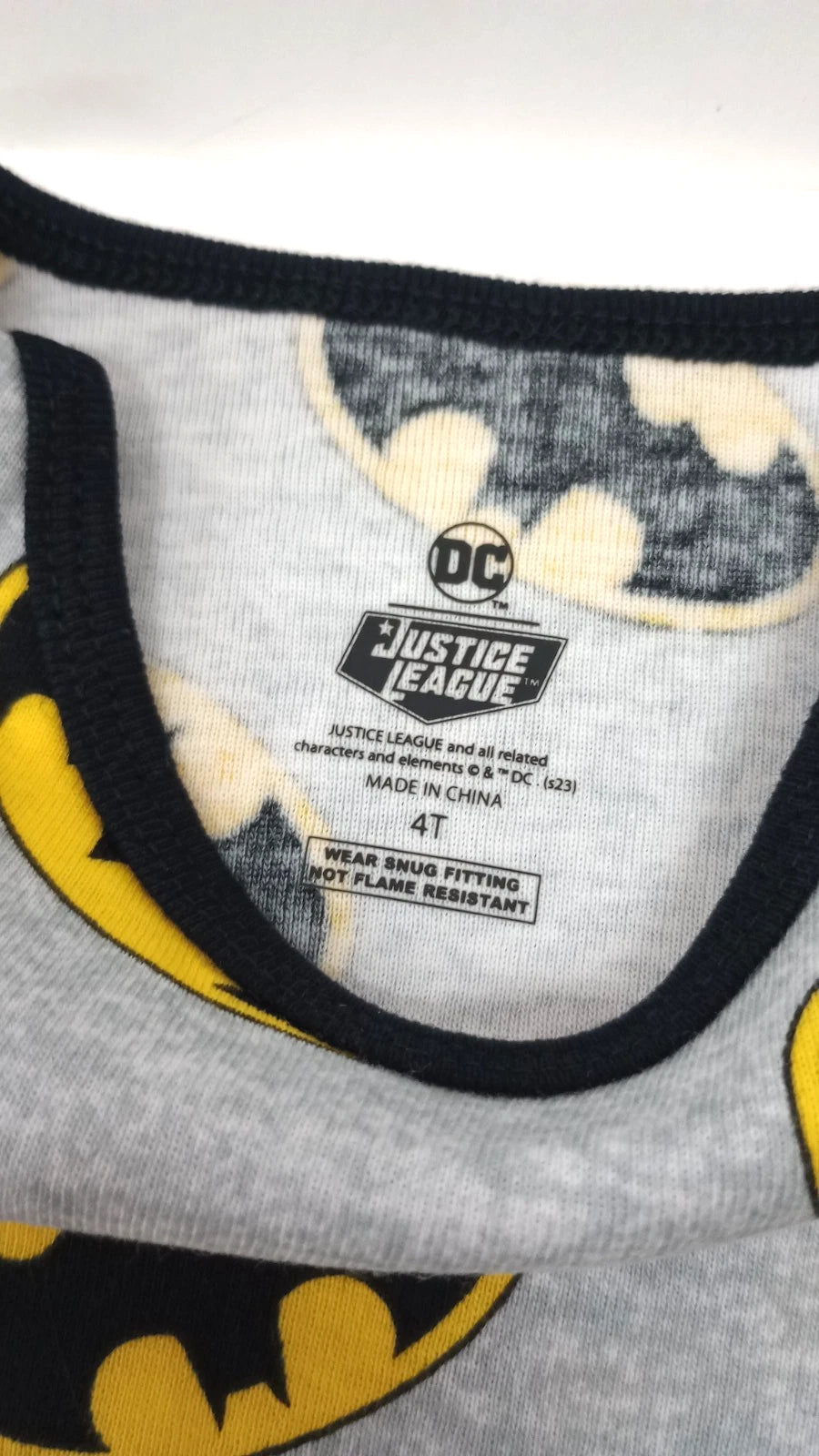 Batman Pajamas 4T Toddler Boys Snug-Fit Cotton Shirt Pant Costume PJ Set NWT