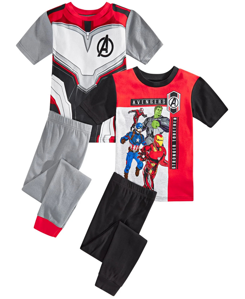 MARVEL AME Little Boys 2 (Two) Avengers Cotton Pajama Sets Sz. 4 Retail $50.00