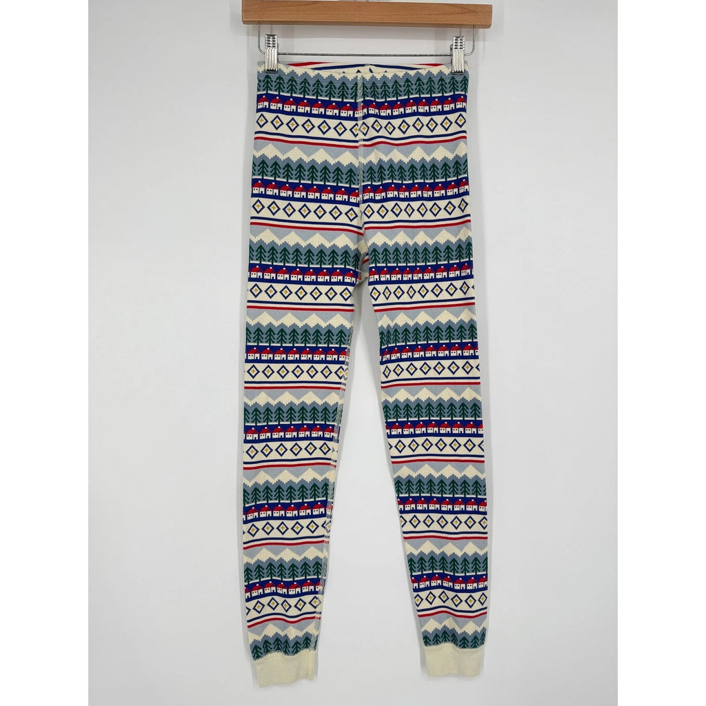 Hanna Andersson Holiday Mountain Village Pajama Set Long Sleeve Top Pants 12