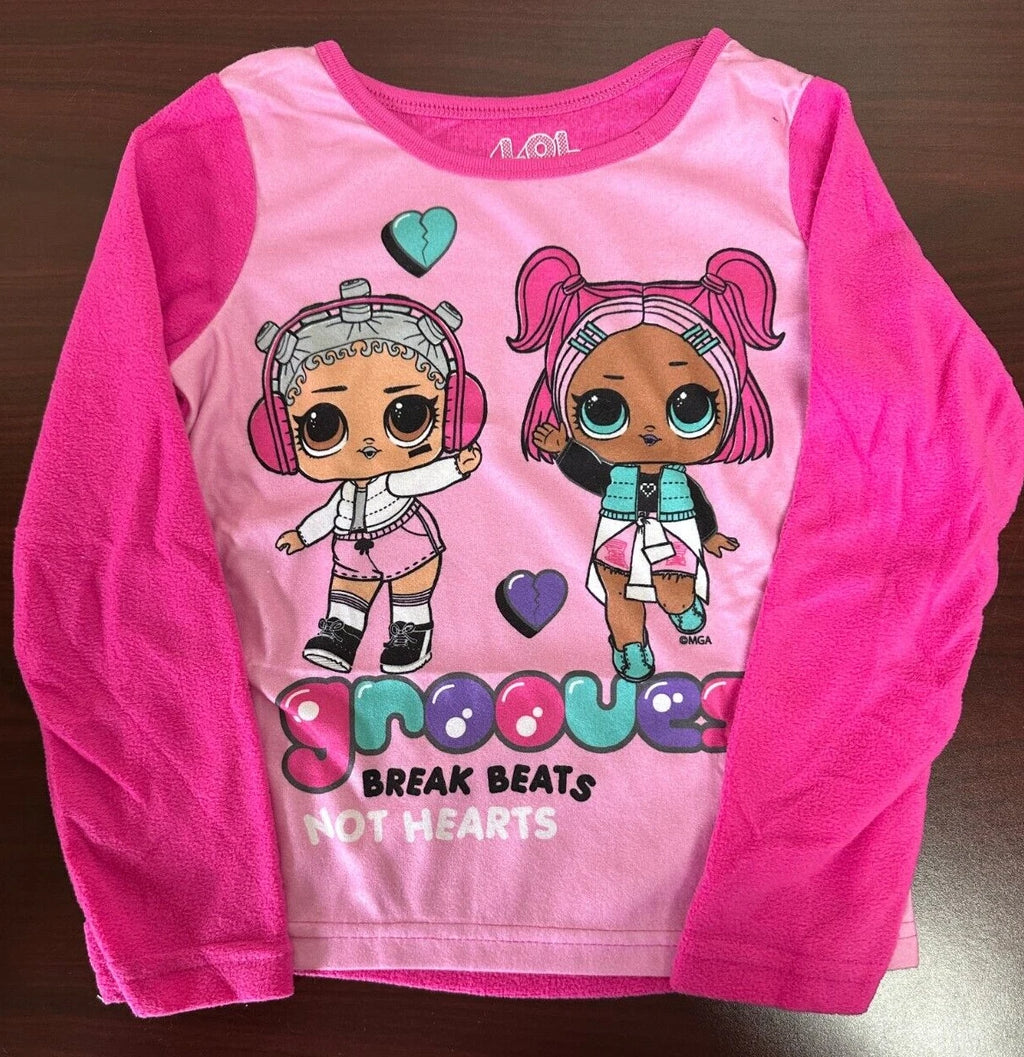 LOL Surprise Plush Hooded Robe & 2 Piece Pajama Set Small Size 6 -NEW-