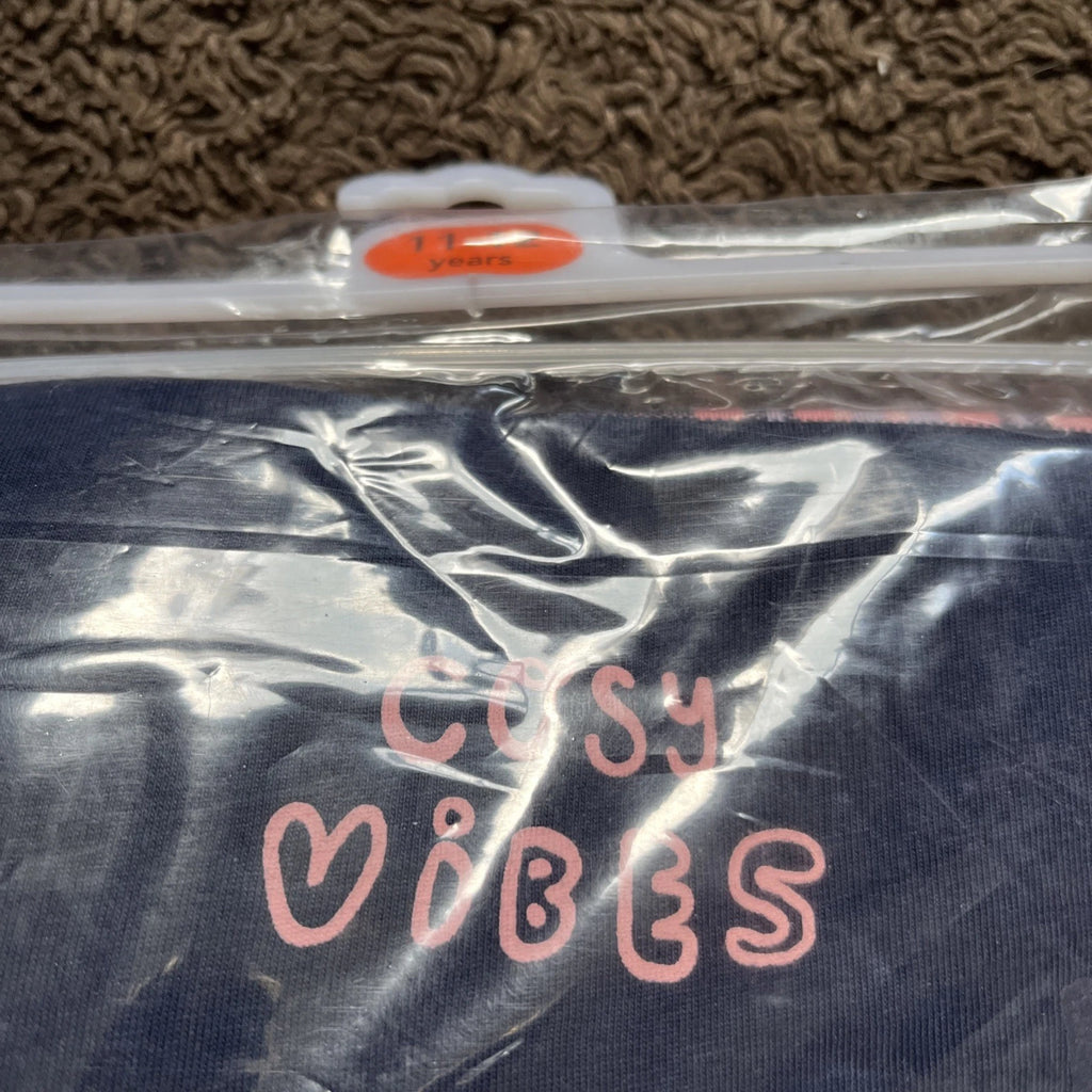 BNWT George Girls Age 10-12 Years Triple Pack Of Pyjamas