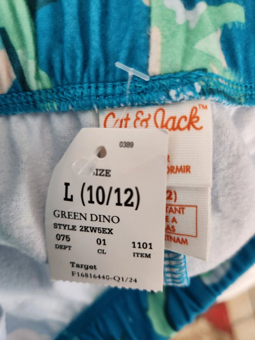 Cat & Jack Girls Flannel Dinosaurs Pajama Set Flame Resistant Unisex (C7)