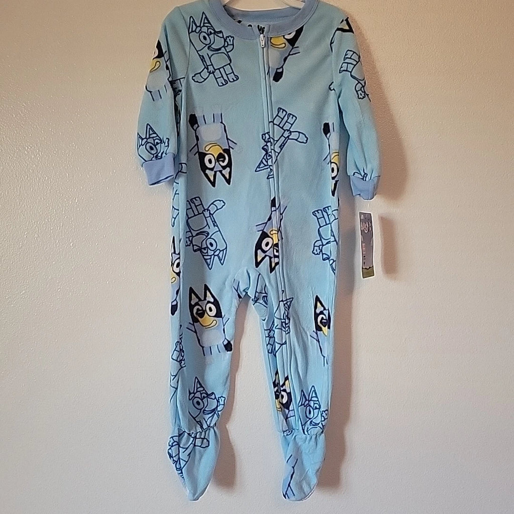 BLUEY One-piece Sleeper Pajamas Size 2T