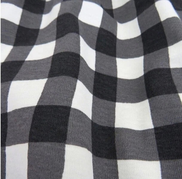 Honest Co Youth Size 6 YR 2-Piece Black Buffalo Check Organic Cotton Pajama Set