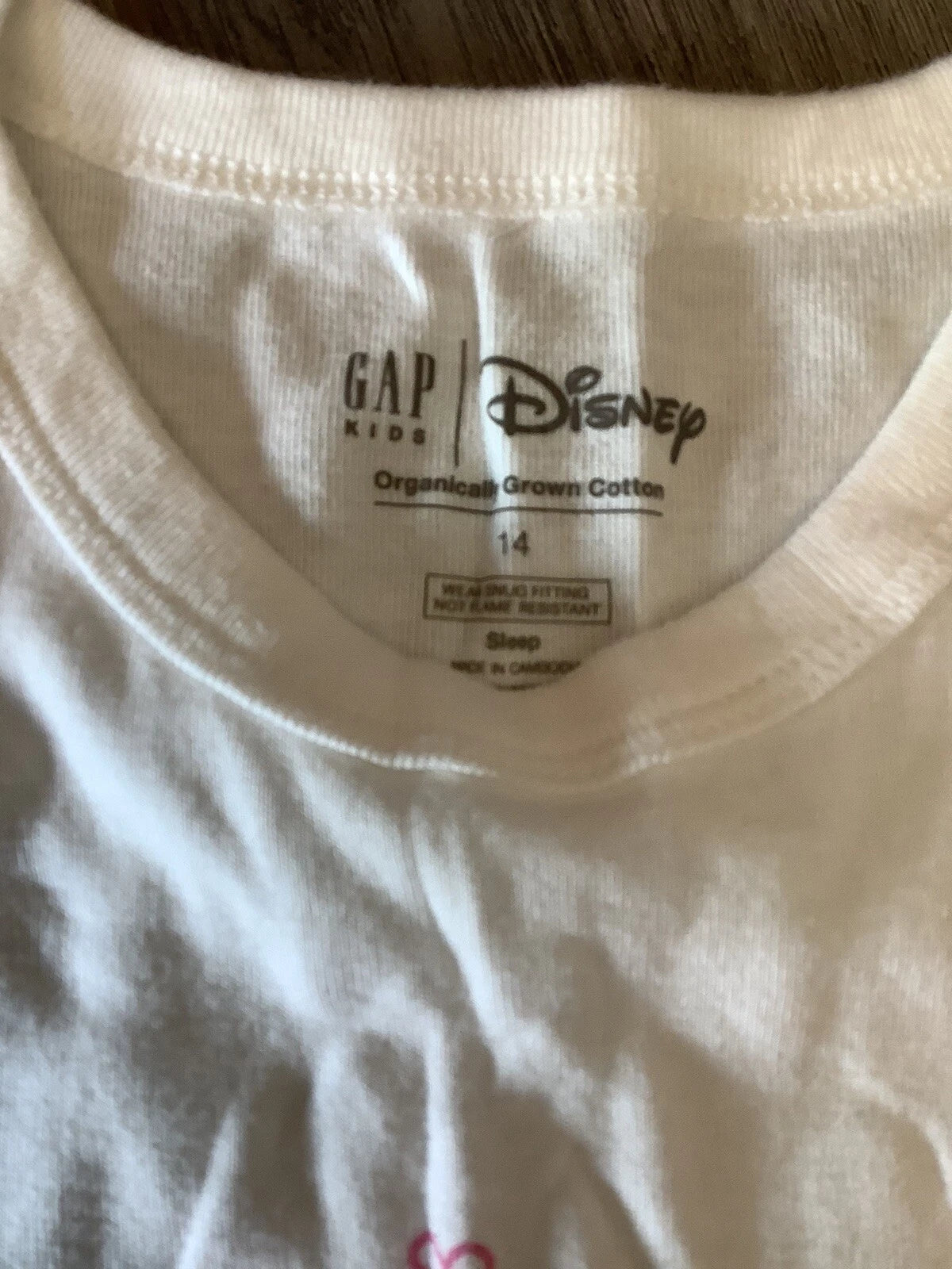 Gap Disney Pajama Set Youth Girl Size XL X-Large 14 16 Purple Pink Flowers Soft