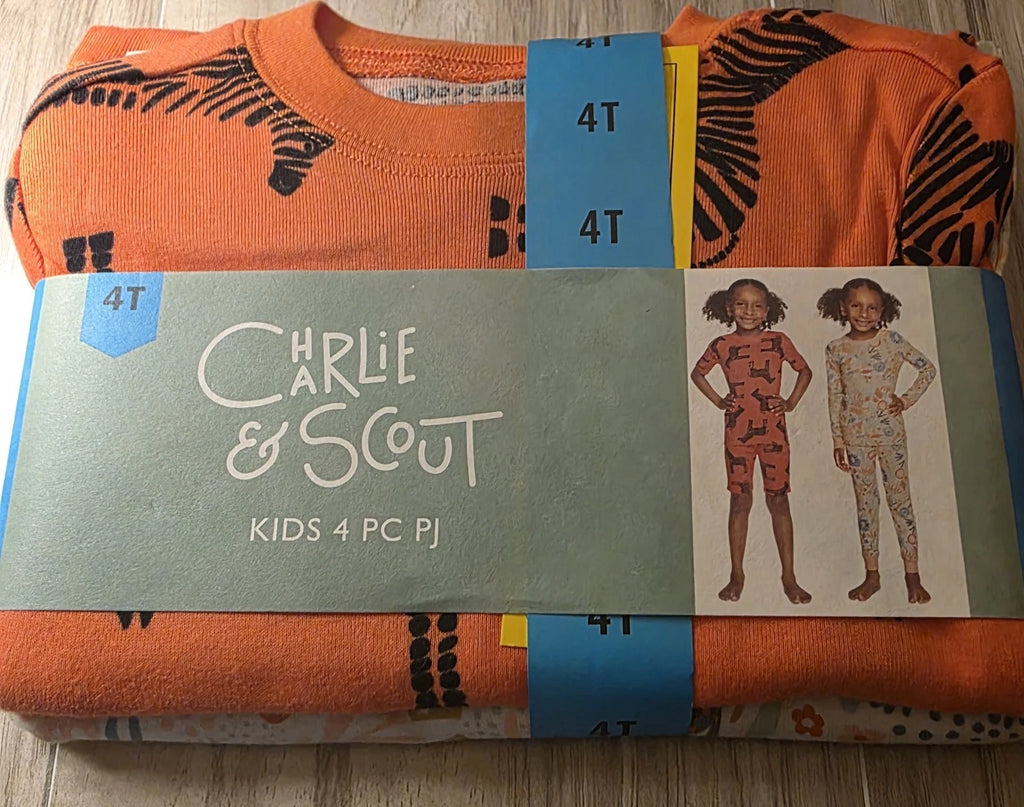Charlie & Scout Kids 4 PC Pj Set  4T