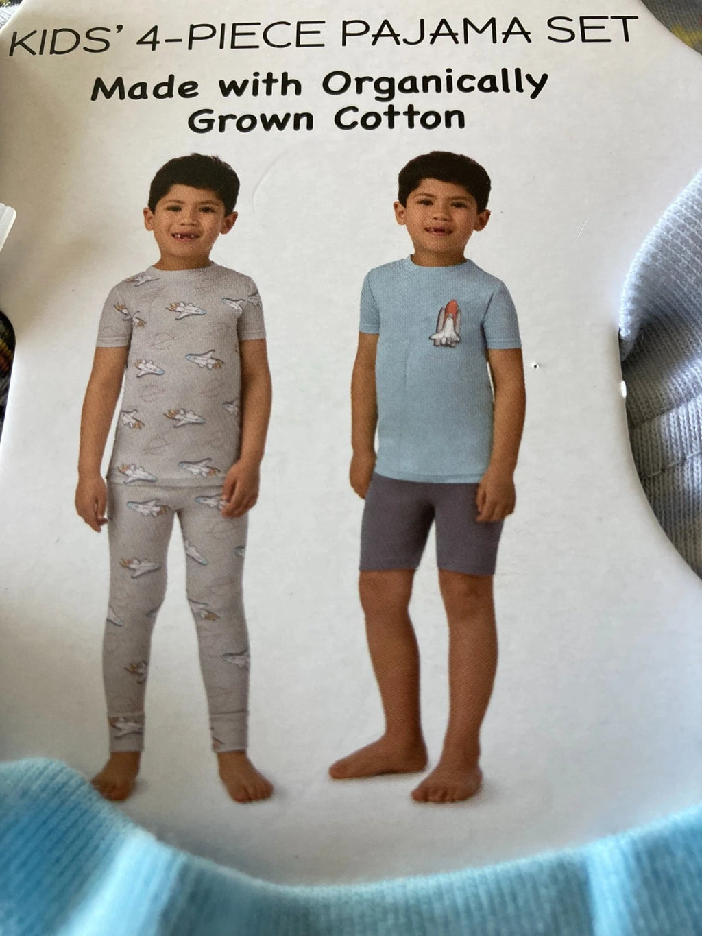 Kirkland Signature Boy's 4-Piece Pajama Set, Size: 3T, Made with Organic Cotton