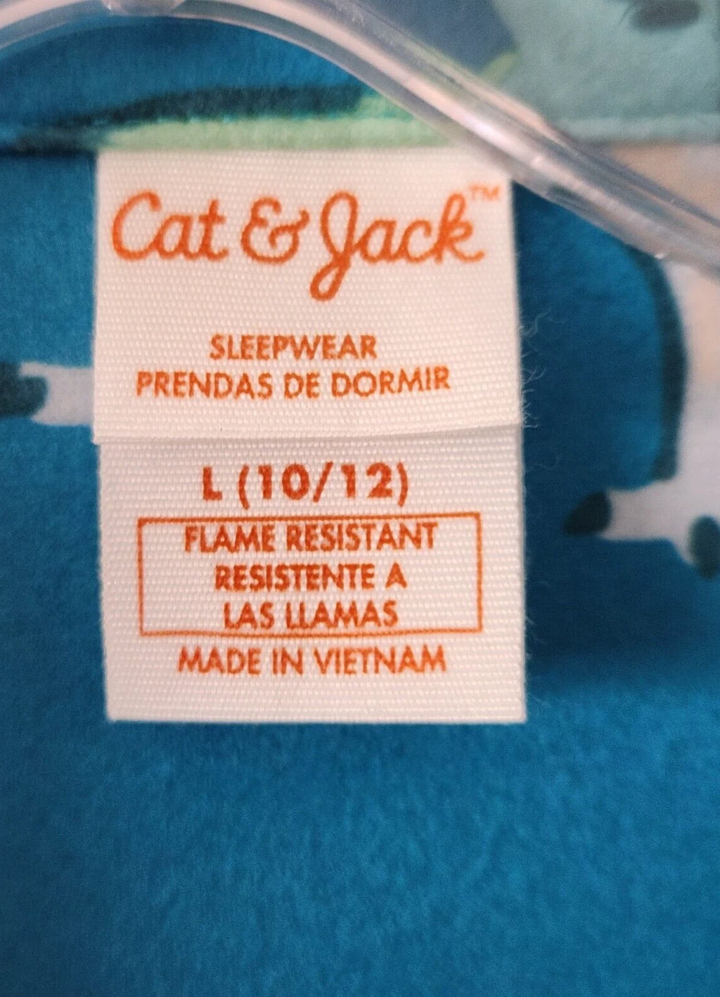 Cat & Jack Girls Flannel Dinosaurs Pajama Set Flame Resistant Unisex (C7)