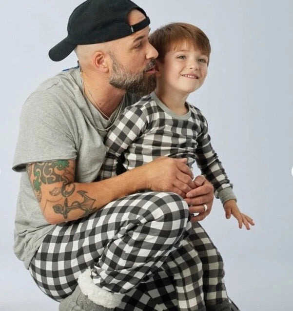 Honest Co Youth Size 6 YR 2-Piece Black Buffalo Check Organic Cotton Pajama Set