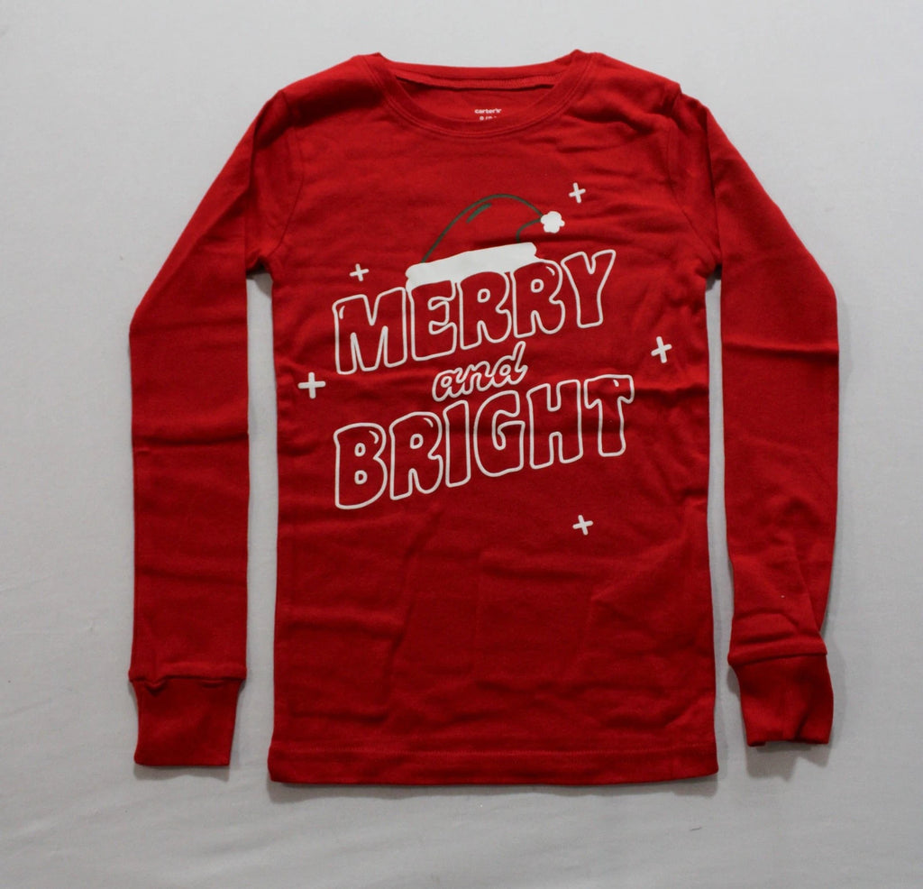 Carter's Boy's 2-Piece Christmas Fleece L/S Pajama Set CG2 Red Size 8 NWT
