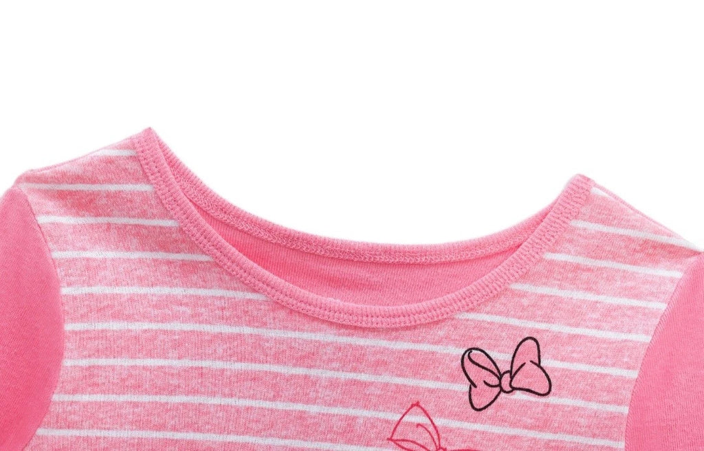 Disney Minnie Mouse 4 Piece Sleepwear Set Size  4T Pink Bows NEW Pajamas