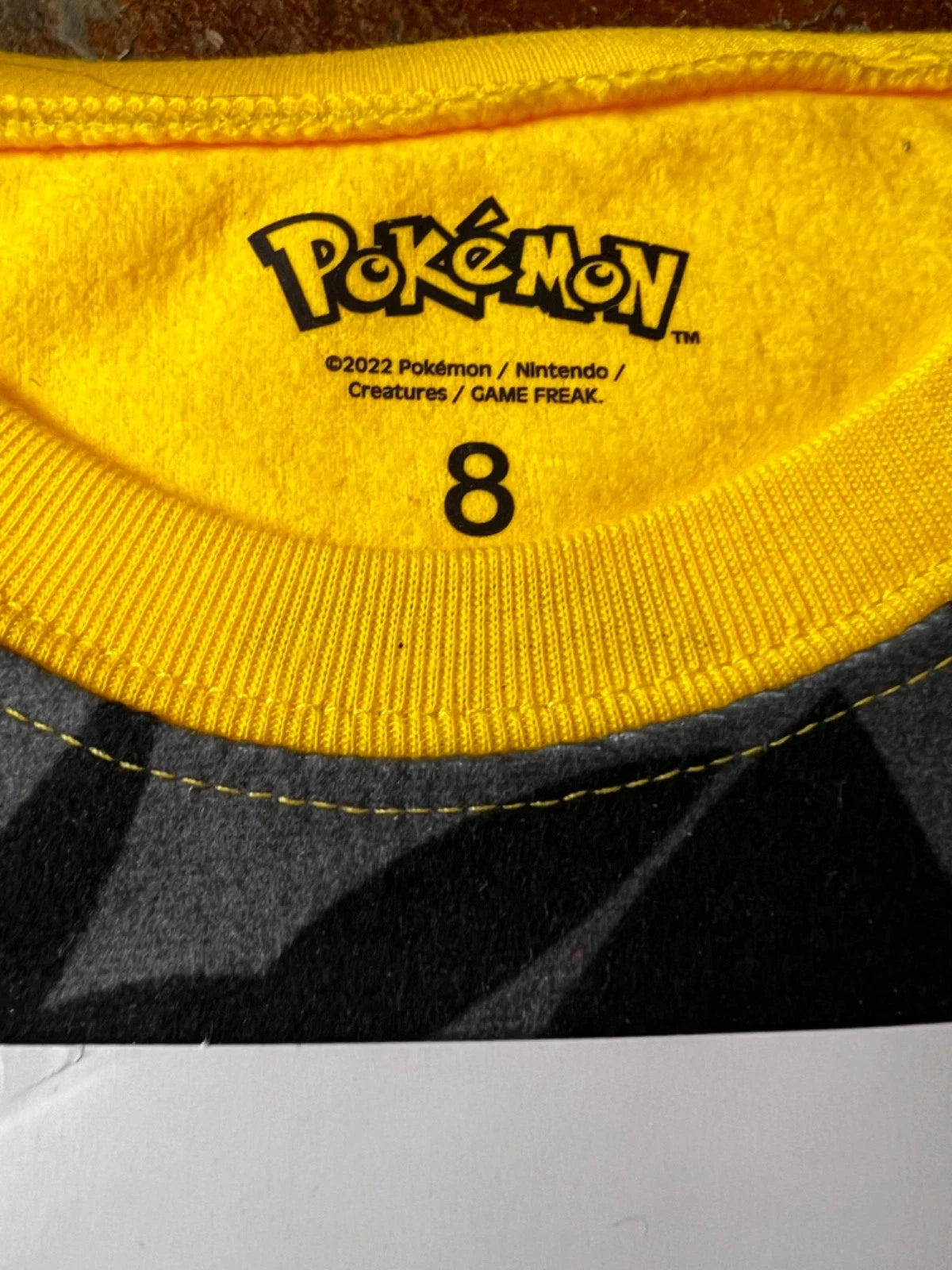 NEW Boys Pokémon 2-Piece Pajama Set Size 8 Sleepwear PJs Pikachu Shirt Pants