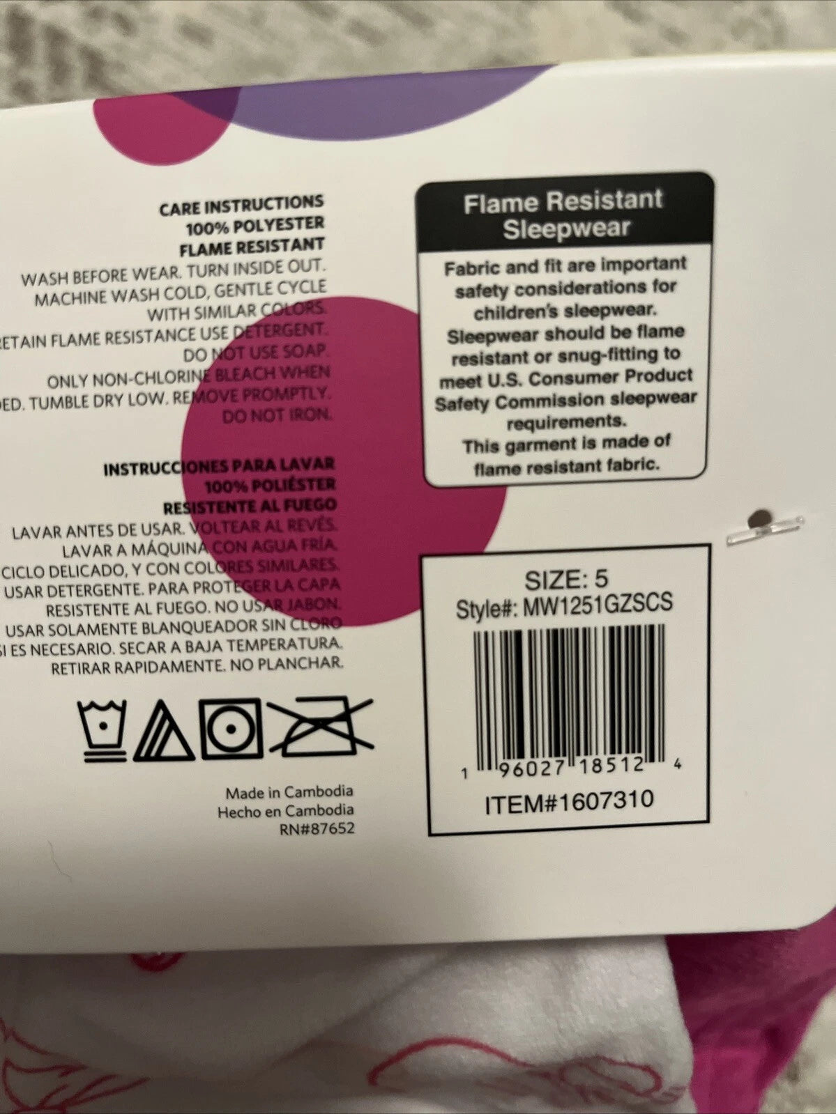 Disney Kids 3 Pieces Pajama Set Minnie Bjk