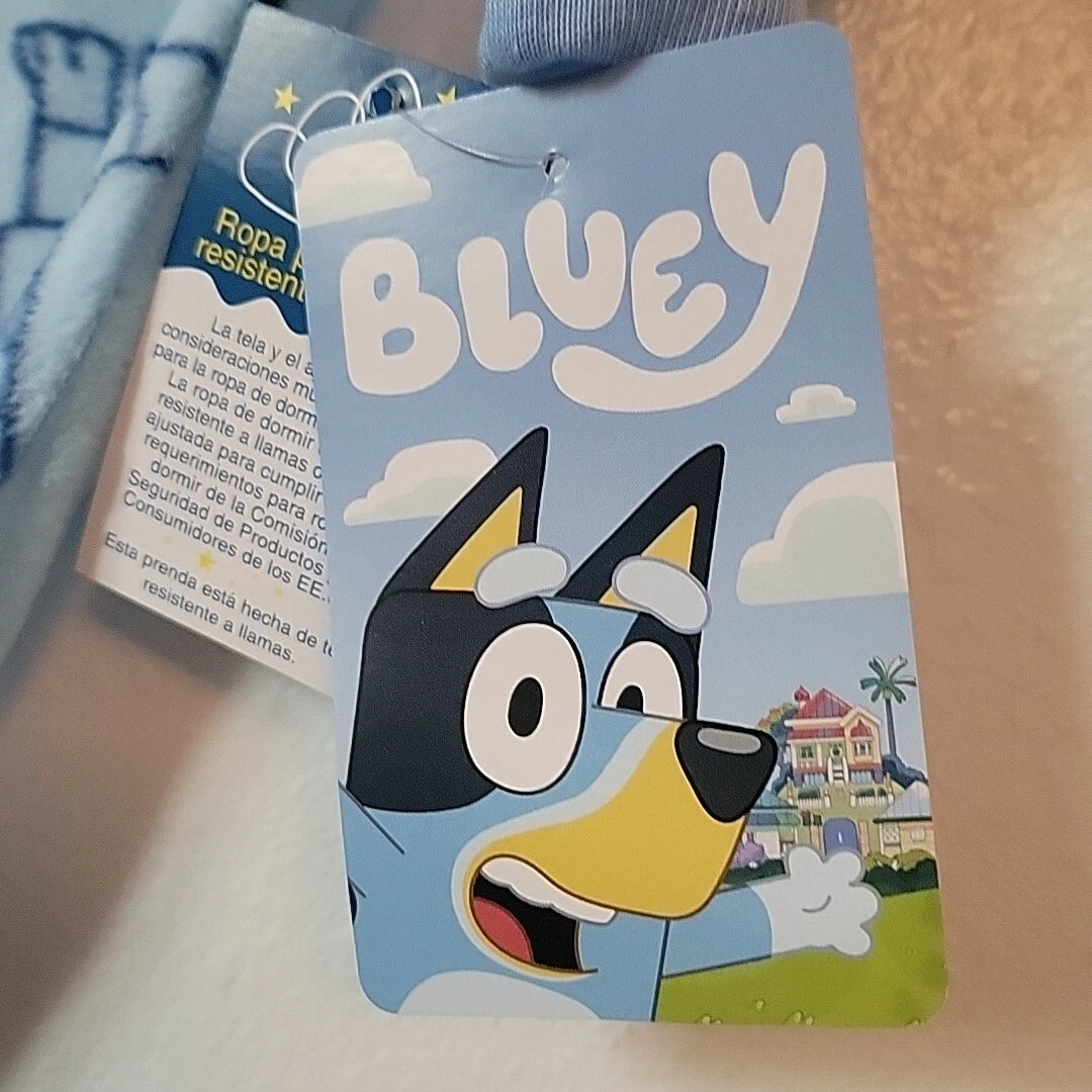 BLUEY One-piece Sleeper Pajamas Size 2T