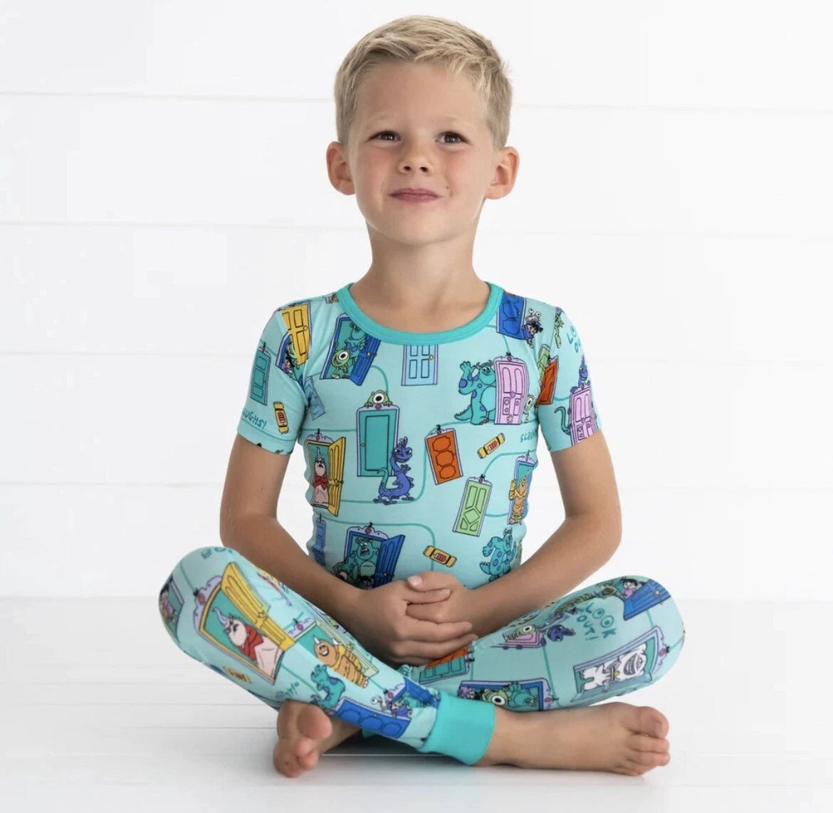 Little Sleepies 🚪 Disney Pixar Monsters Inc. Scream Team Pajama PJ Set 9/10