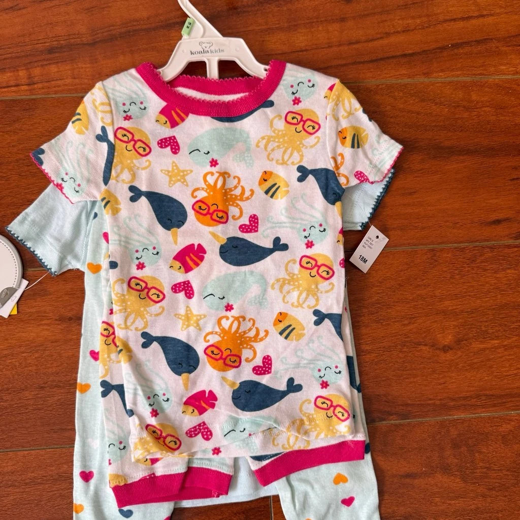 Koala Kids 4 pc Pajama Set 12m