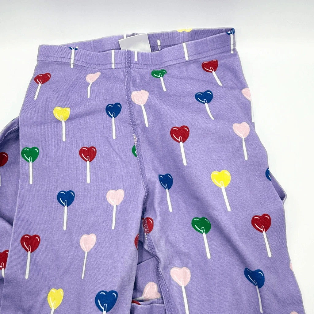 Hanna Andersson Long Johns Pajama Set Lollipops Hearts - Kids US 12 / EU 150cm