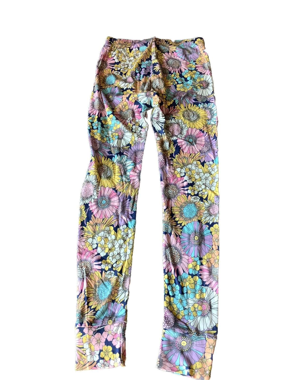 Gap Disney Pajama Set Youth Girl Size XL X-Large 14 16 Purple Pink Flowers Soft