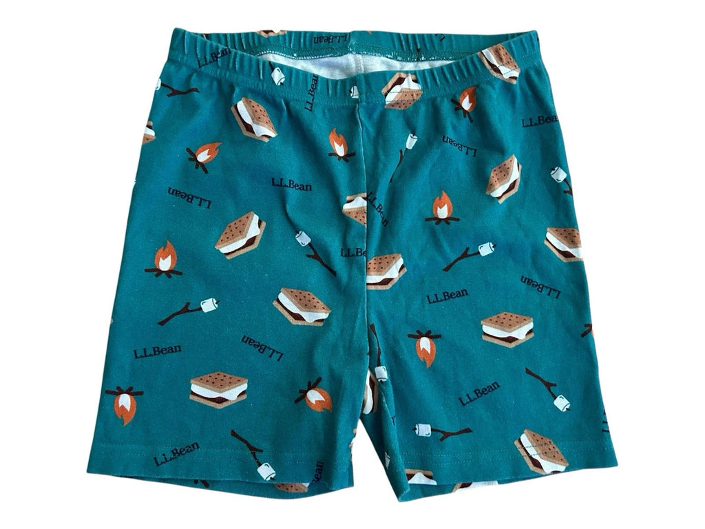 L.L. Bean S'mores Pajama Set Shorts and Short Sleeve Size 14