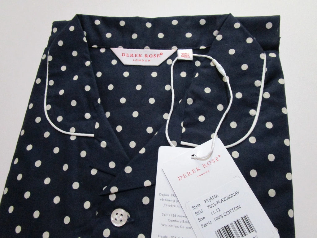 DEREK ROSE KIDS PYJAMAS - AGE 11-12 YRS - 100% COTTON - RRP. £155 - LUXURY PJ