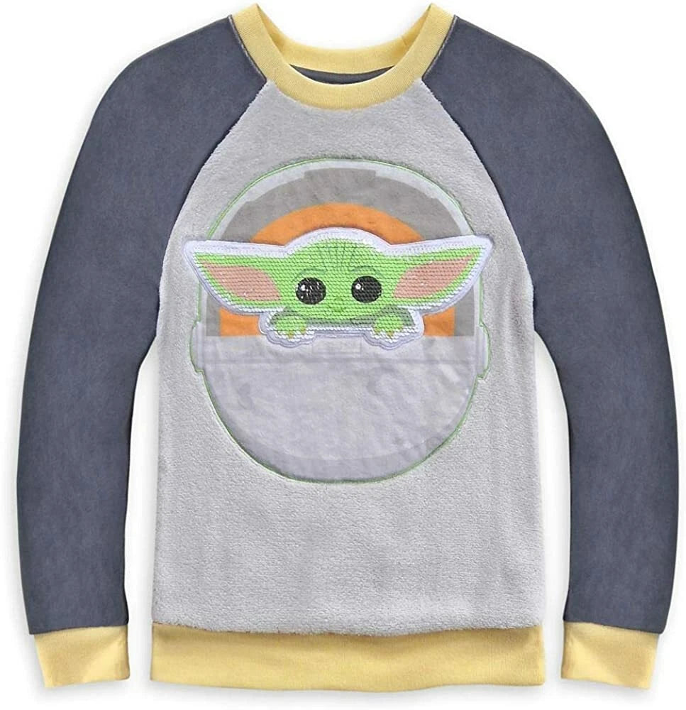 Disney The Child Fleece Baby Yoda Mandalorian Pajama Set Pj’s Star Wars sz 4