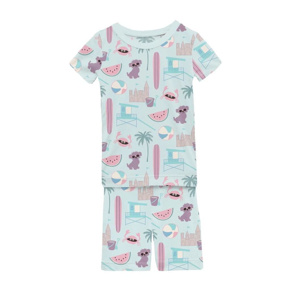 KicKee Baby to Kid Short Sleeve Solid Pajama Set - Comfortable Sleepwear