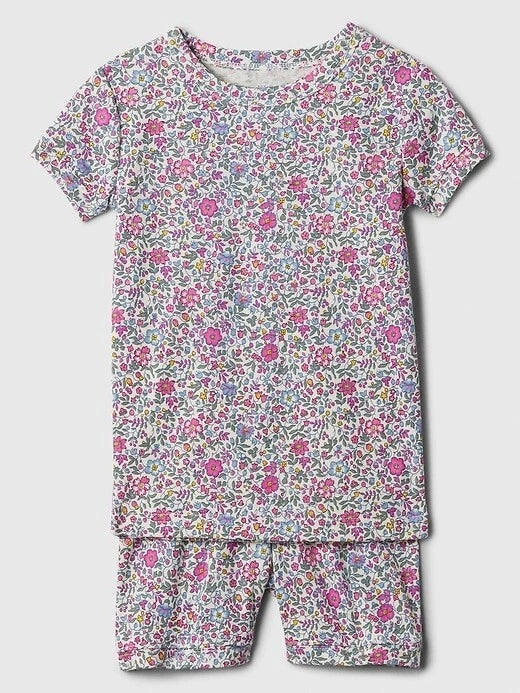 NEW $30 GAP Toddler 100% Organic Cotton Floral Print Pajamas PJ Set Size 4T