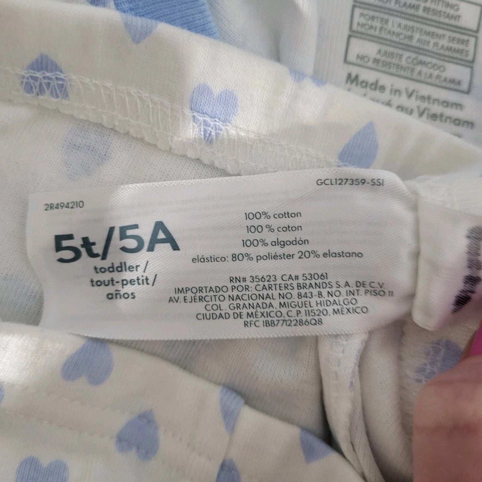 NEW Carter's 4-Piece 100% Cotton Snug Fit Pajama Set Toddler 5T Blue Penguin Boy