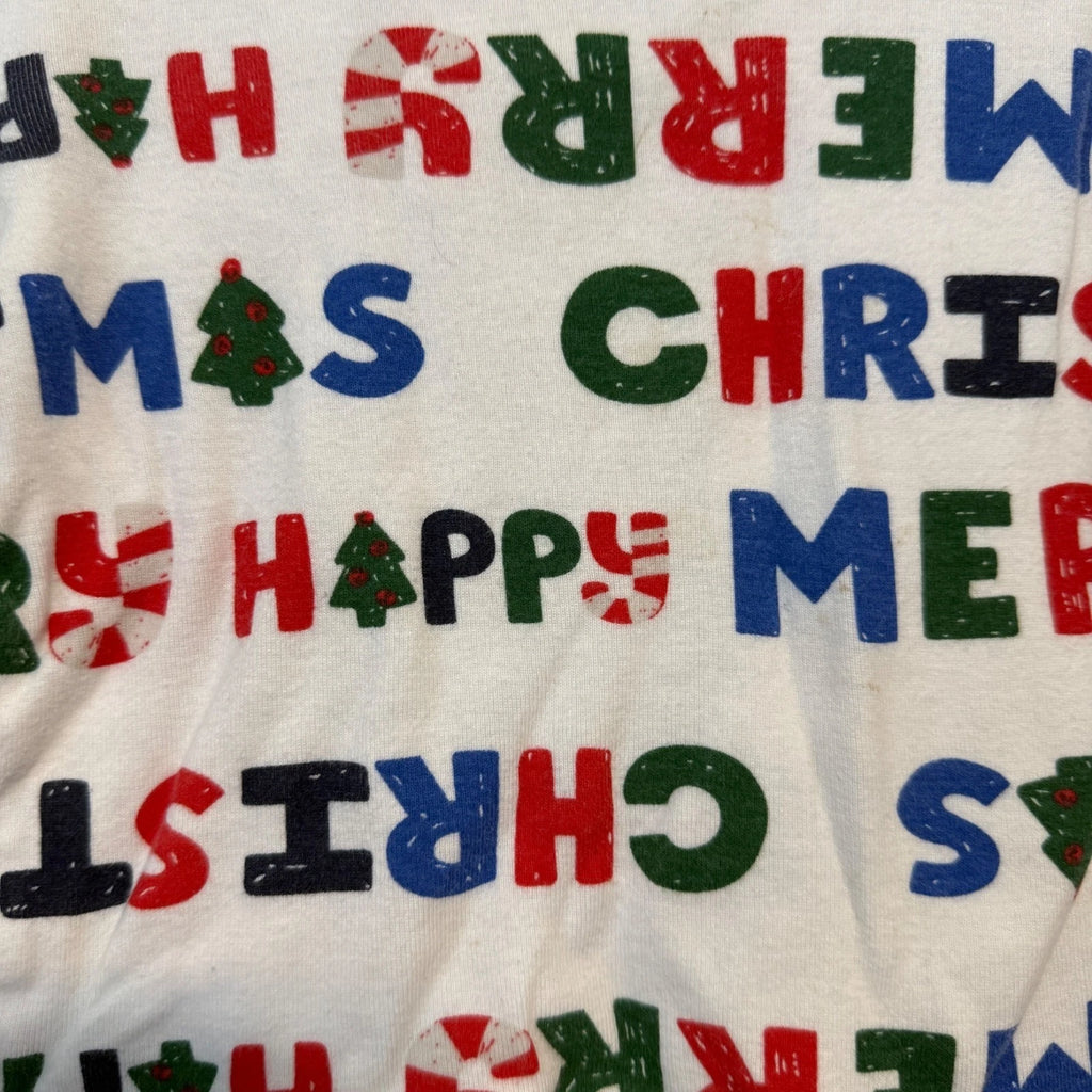 Carters Kids Christmas Pajama Set 2T White/Multicolor Cotton