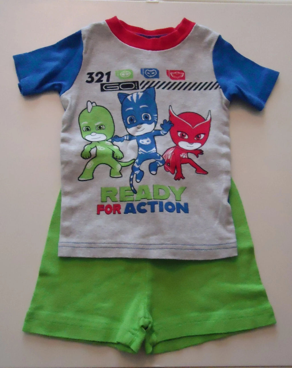 Child 4T PJ Mask Pajama Short Set - Snug Fitting