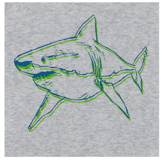 KIRKLAND BOYS 4 PC SHARK/STRIPE PAJAMA SET (BLUE/GRAY/GREEN 4T)NWT