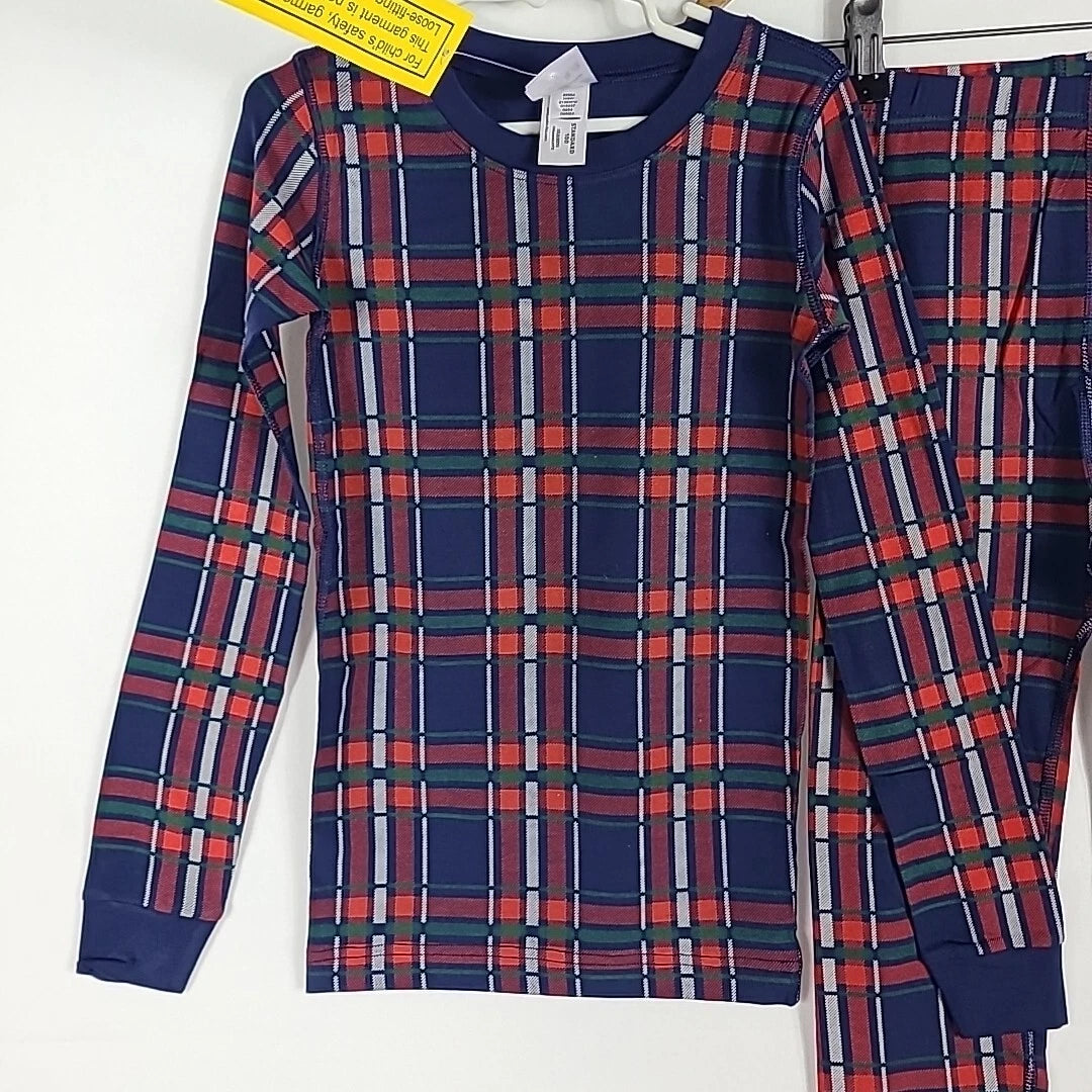 NEW Hanna Andersson Child Plaid Holiday Print Pajama Set Christmas Size 6-7