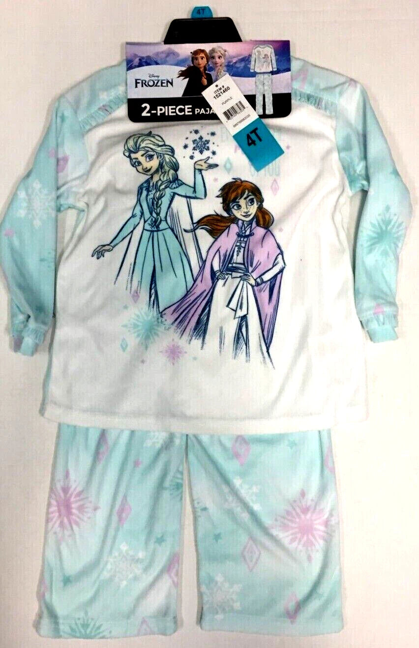 DISNEY'S FROZEN Girls 2-Piece Pajama Set (Purple, Size 4T) NWT