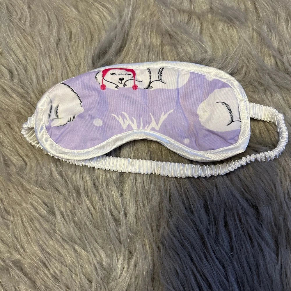 Holiday Time Three Piece Pajama Set Girls Size Large 10-12 Purple Polar Bear Pjs