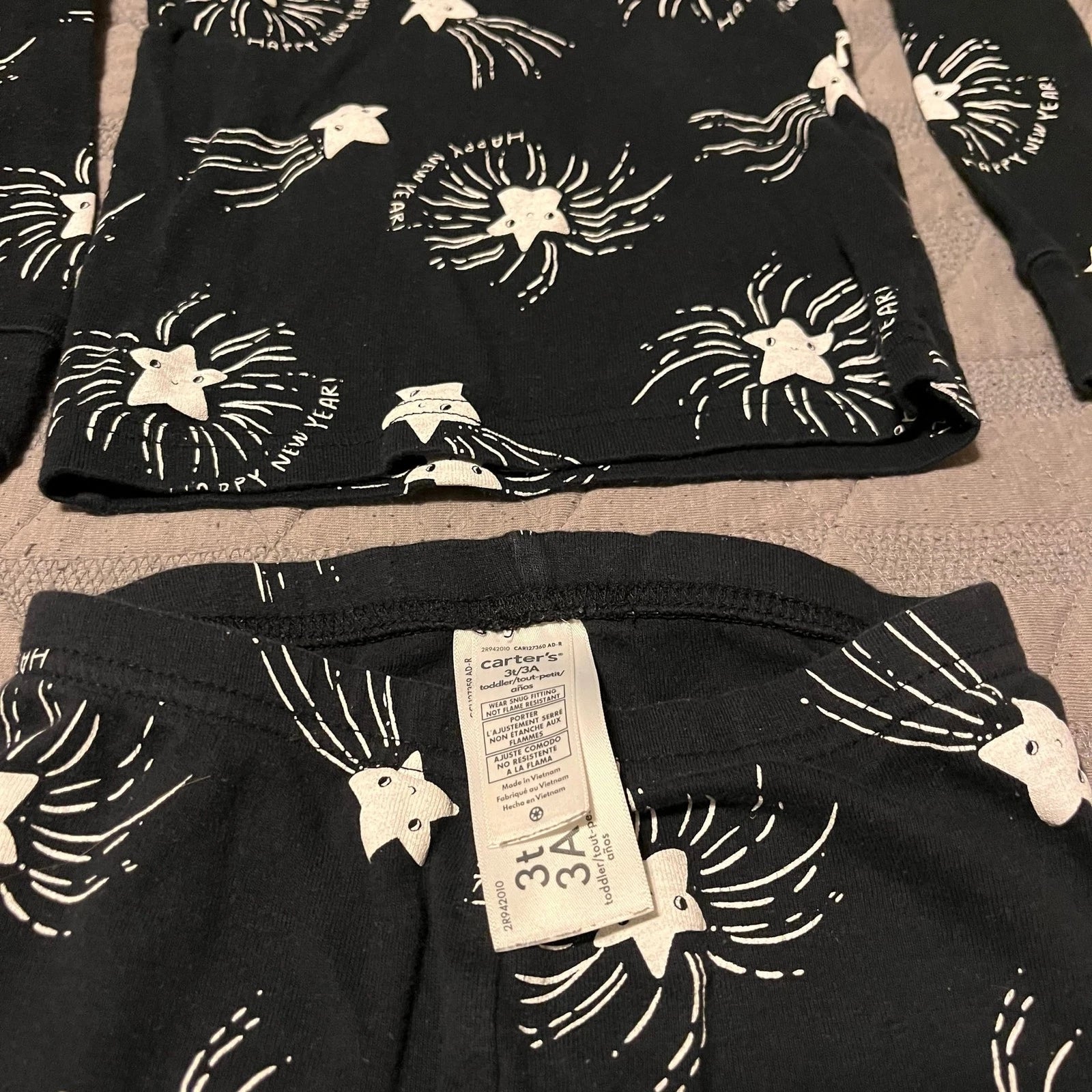 Kid 2-Piece Happy New Year 100% Snug Fit Cotton Pajamas -