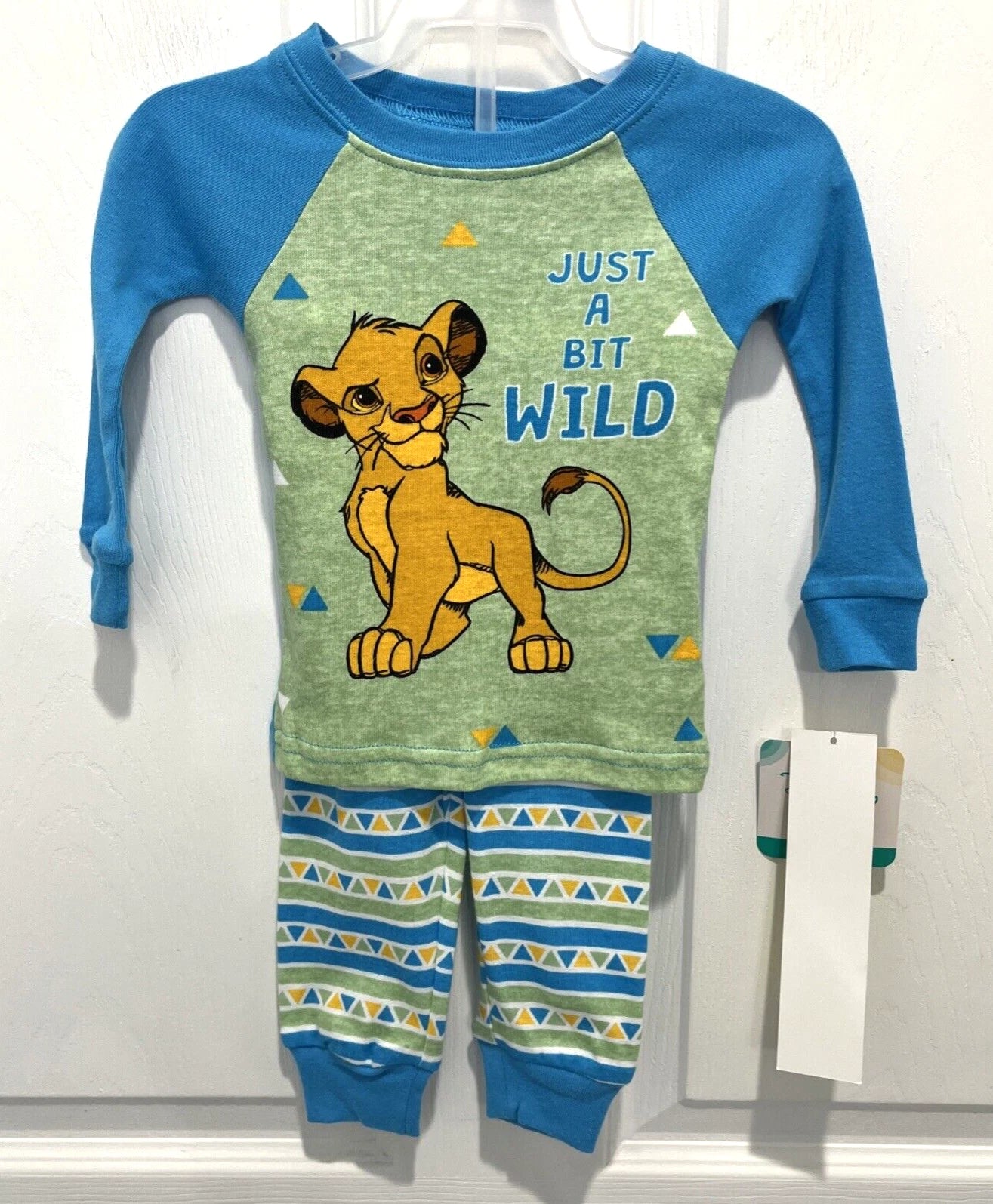 Disney Baby Boy Lion King’s Simba 2pc Long Sleeve/Pants Pajama Set, 12M