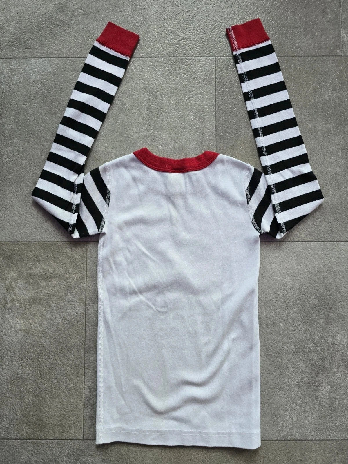 HANNA ANDERSSON DISNEY MICKEY MOUSE ORGANIC LONG JOHN 2 PC STRIPED PAJAMA SET 8