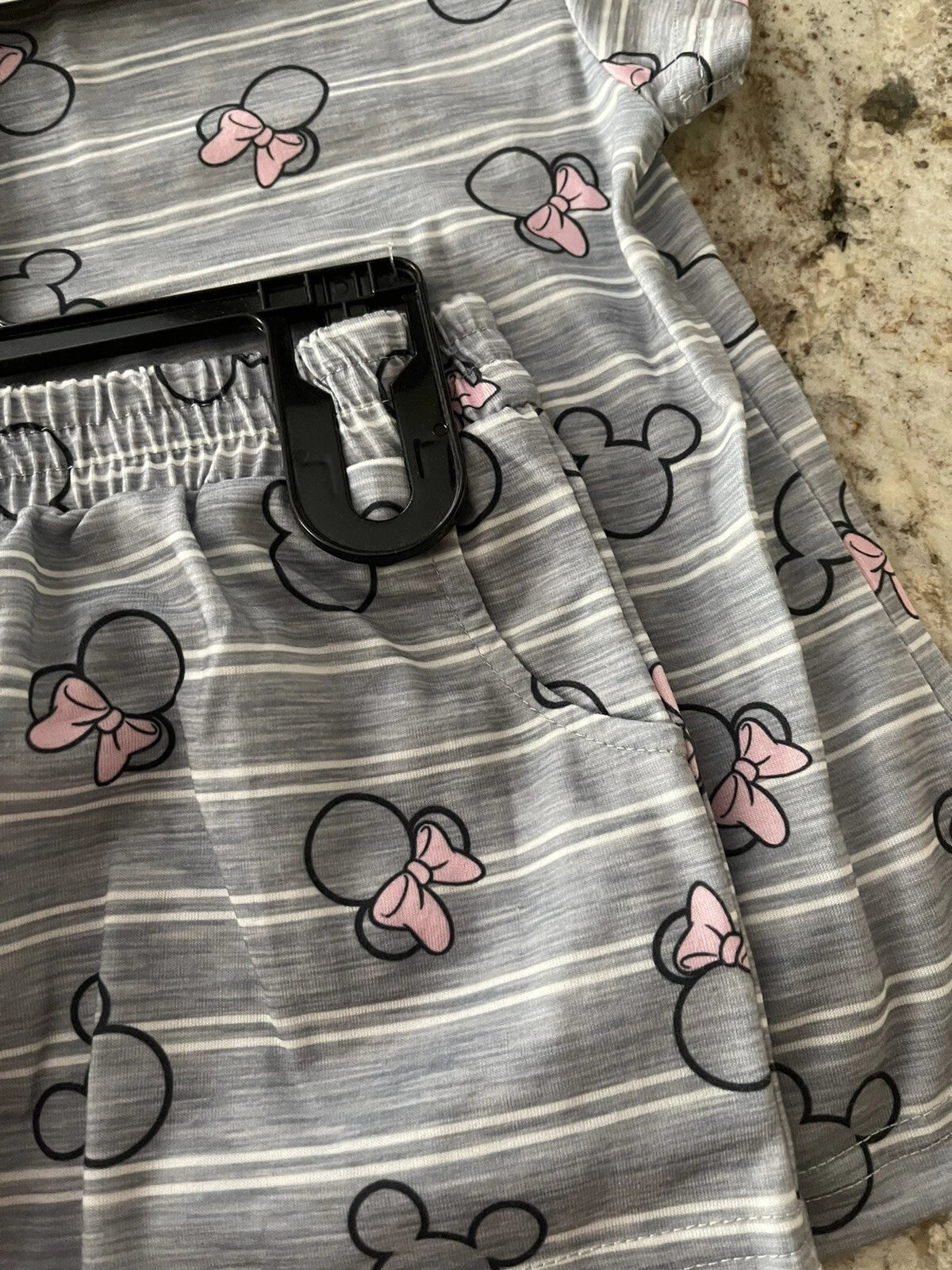 Disney Minnie Girls  Kids Pajama Set 2 Piece Set  Size 5 New