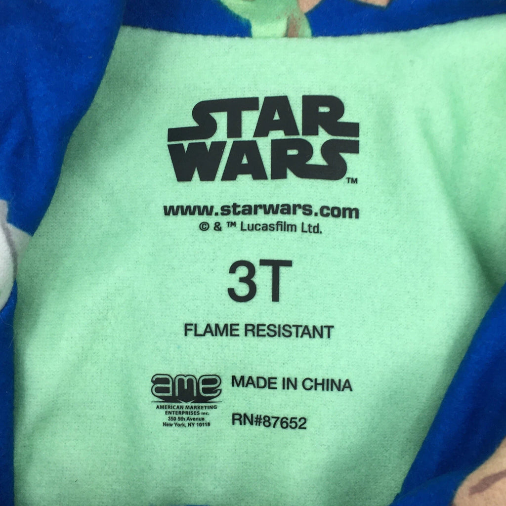 Disney Star Wars Mandalorian Grogu Boys Button Flannel Pajamas 3T NWT AA7 -5