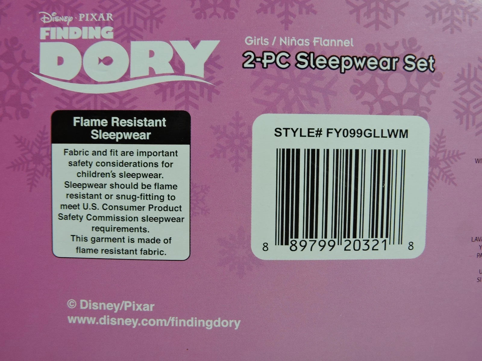 New Girls Disney FINDING DORY Nemo Flannel Pajamas 2 pc Sleep wear Set Size 4/5