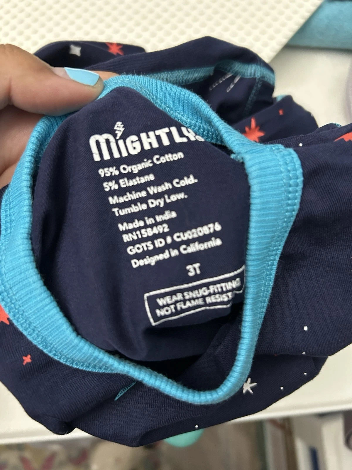 Mightly Kids' Fair Trade 100% Organic Cotton Tight Fit Pajamas Galaxy Size 3T