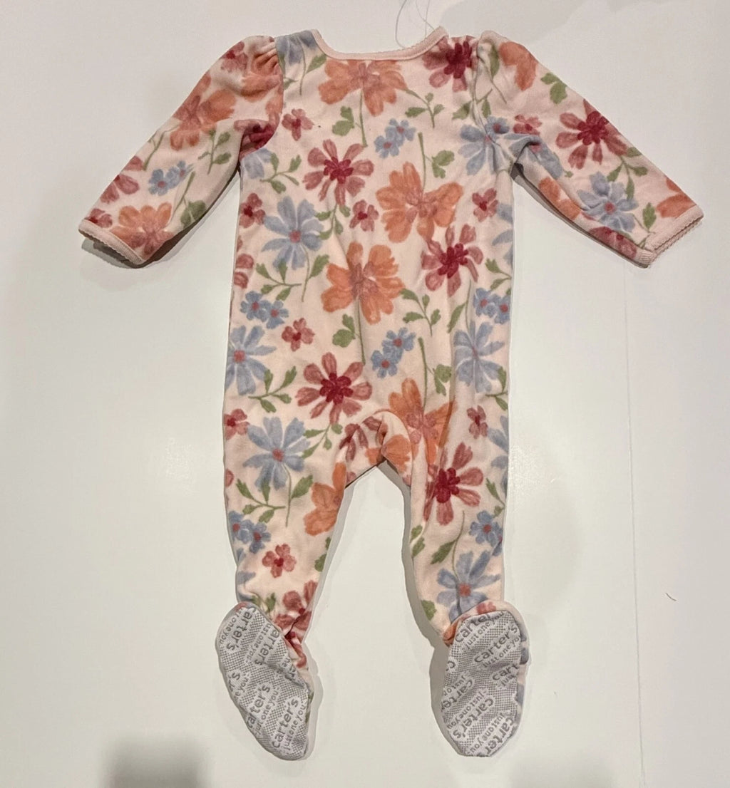 Carter's Just One You Toddler Girls' 2pk Fox and Floral Fleece Footed Pajama 12M