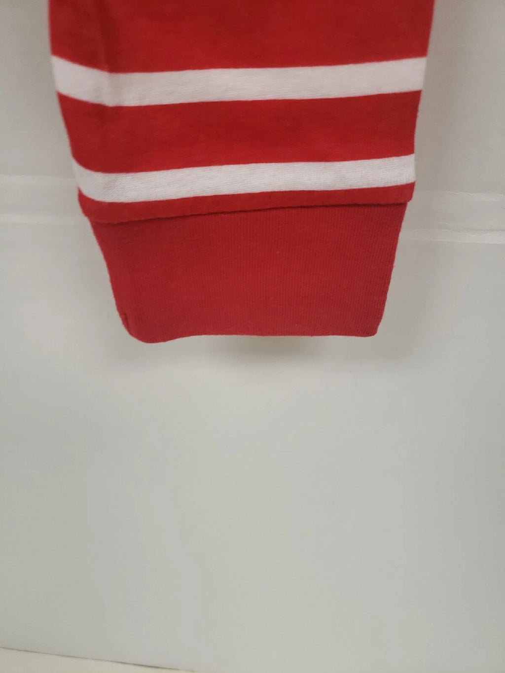 Unbranded Kids 2 Pc Red & White Striped Pajama Set Cotton Elastic Sz 10 NWT