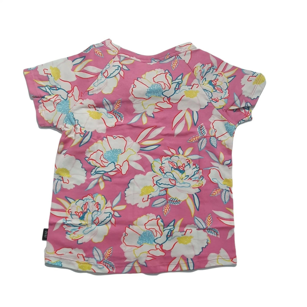 Bonds Kids Size 4 PJ Kids Sleep Short Set Girls Pink with Flowers print