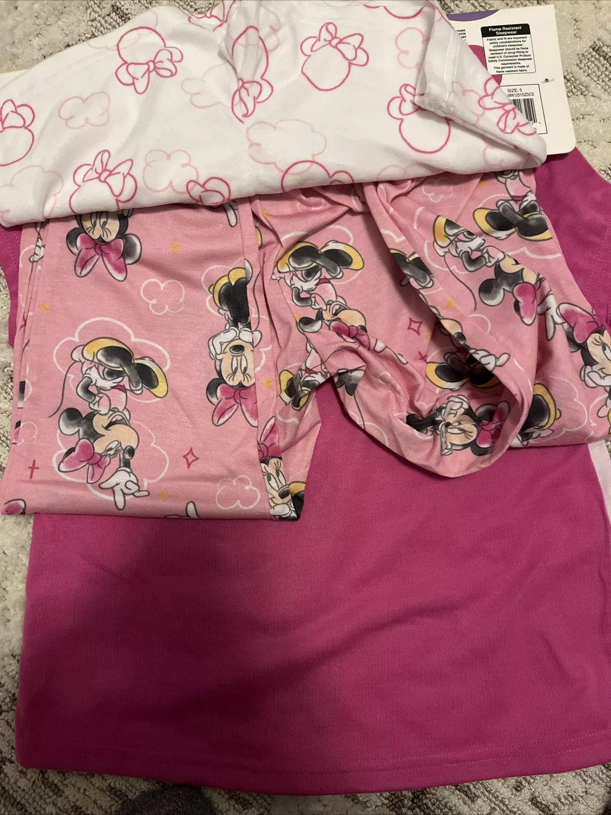 Disney Kids 3 Pieces Pajama Set Minnie Bjk