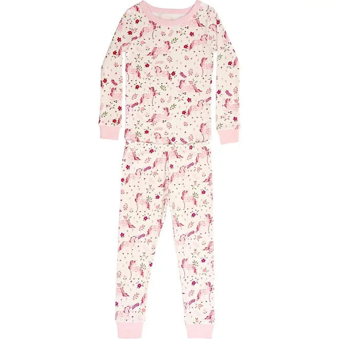 Member's Mark Girl's 4 Piece Long Sleeve & Legging Pajama Set 4T