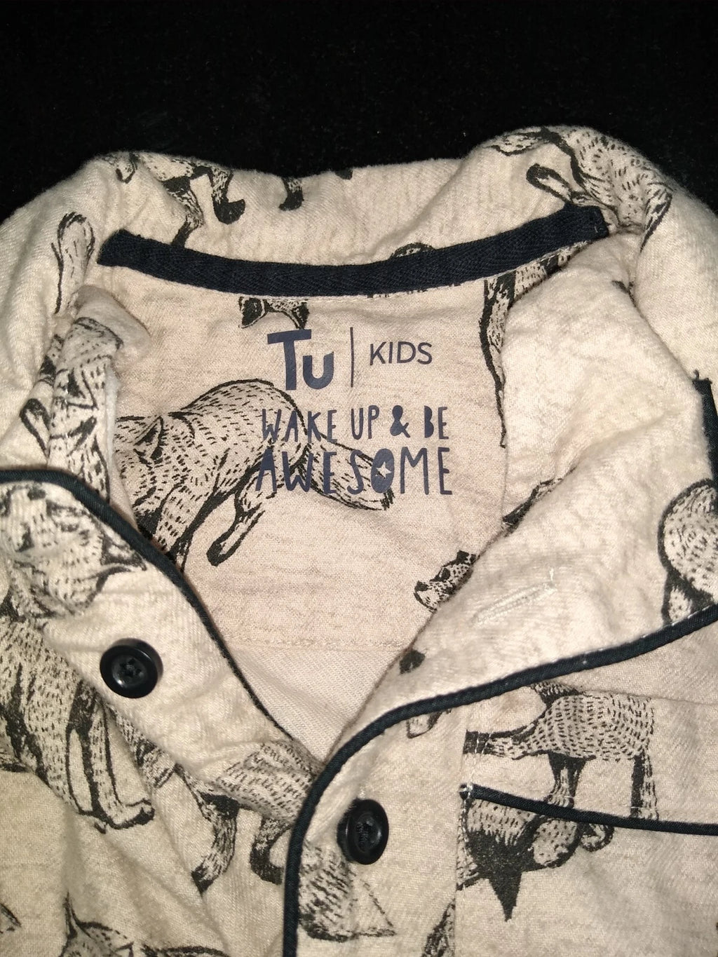 Kids T U fun fox pajamas set size 3- 4 years