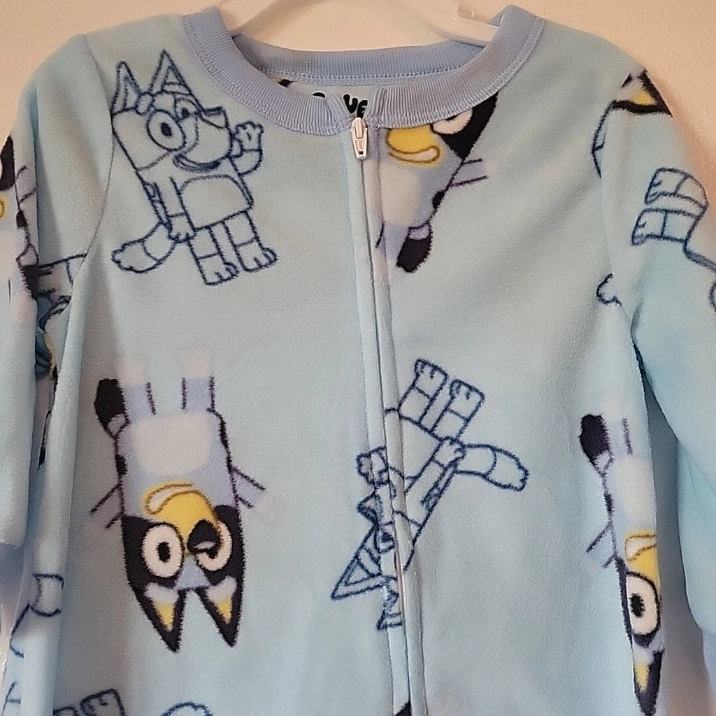 BLUEY One-piece Sleeper Pajamas Size 2T